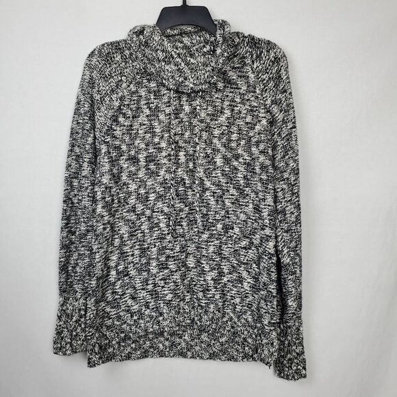 Chaps LARGE Black/White Speck Sweater - Picture 1 of 7